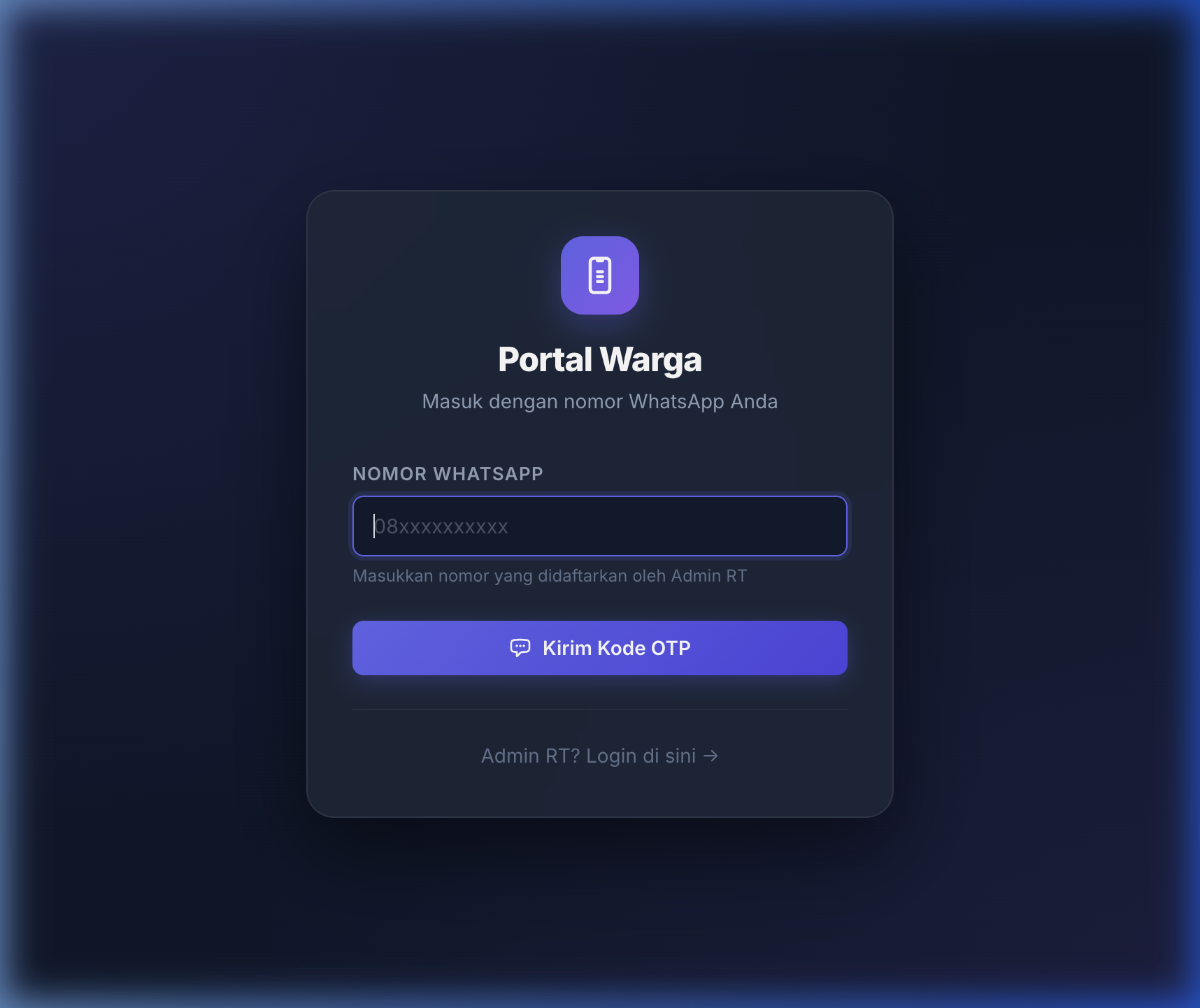 Login Portal Warga